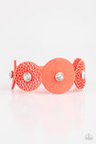 Poppin Popstar - Orange Bracelet - Paparazzi Accessories Bracelet Bedazzle Me Pretty Mobile Fashion Boutique