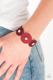 Poppin Popstar - Red Bracelet - Paparazzi Accessories Bracelet Bedazzle Me Pretty Mobile Fashion Boutique