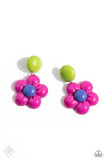 Poppin Posies - Pink Post Earrings - Paparazzi Accessories Post Earrings Bedazzle Me Pretty Mobile Fashion Boutique