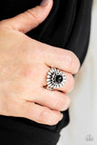 Poppy Pep - Black Ring - Paparazzi Accessories Ring Bedazzle Me Pretty Mobile Fashion Boutique
