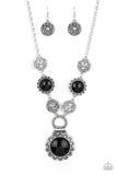 Poppy Persuasion - Black Necklace - Paparazzi Accessories Necklace Bedazzle Me Pretty Mobile Fashion Boutique