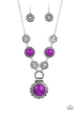 Poppy Persuasion - Purple Necklace - Paparazzi Accessories Necklace Bedazzle Me Pretty Mobile Fashion Boutique