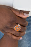 Poppy Pop-tastic - Orange Ring - Paparazzi Accessories Ring Bedazzle Me Pretty Mobile Fashion Boutique