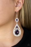 Posh Pageantry - Purple Earrings - Paparazzi Accessories Earrings Bedazzle Me Pretty Mobile Fashion Boutique