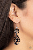 Posh Palooza - Black Earrings - Paparazzi Accessories Earrings Bedazzle Me Pretty Mobile Fashion Boutique