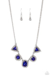 Posh Party Avenue - Blue Necklace - Paparazzi Accessories Necklace Bedazzle Me Pretty Mobile Fashion Boutique