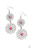 Posh Posy - Pink Earrings - Paparazzi Accessories Earrings Bedazzle Me Pretty Mobile Fashion Boutique
