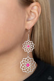Posh Posy - Pink Earrings - Paparazzi Accessories Earrings Bedazzle Me Pretty Mobile Fashion Boutique