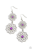 Posh Posy - Purple Earrings - Paparazzi Accessories Earrings Bedazzle Me Pretty Mobile Fashion Boutique