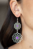 Posh Posy - Purple Earrings - Paparazzi Accessories Earrings Bedazzle Me Pretty Mobile Fashion Boutique