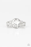 Poshly Pampered - White Ring - Paparazzi Accessories Ring Bedazzle Me Pretty Mobile Fashion Boutique