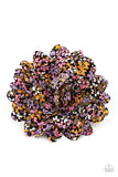Positively Flower Patch - Black Hair Clip - Paparazzi Accessories Hair Clip Bedazzle Me Pretty Mobile Fashion Boutique