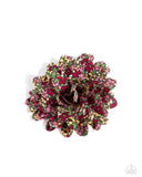 Positively Flower Patch - Pink Hair Clip - Paparazzi Accessories Hair Clip Bedazzle Me Pretty Mobile Fashion Boutique