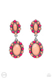 Positively Pampered - Orange Clip-On Earrings - Paparazzi Accessories Clip-On Earrings Bedazzle Me Pretty Mobile Fashion Boutique