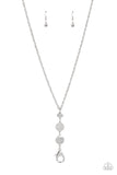 Positively Planetary - White Lanyard - Paparazzi Accessories Lanyard Bedazzle Me Pretty Mobile Fashion Boutique