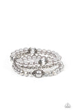 Positively Polished - Silver Bracelet - Paparazzi Accessories Bracelet Bedazzle Me Pretty Mobile Fashion Boutique