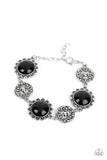 Positively Poppy - Black Bracelet - Paparazzi Accessories Bracelet Bedazzle Me Pretty Mobile Fashion Boutique