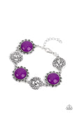 Positively Poppy - Purple Bracelet - Paparazzi Accessories Bracelet Bedazzle Me Pretty Mobile Fashion Boutique
