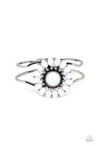 Posy Pop - White Bracelet - Paparazzi Accessories Bracelet Bedazzle Me Pretty Mobile Fashion Boutique