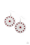 Posy Proposal - Red Earrings - Paparazzi Accessories Earrings Bedazzle Me Pretty Mobile Fashion Boutique