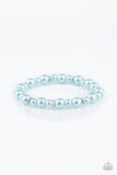 Powder and Pearls - Blue Bracelet - Paparazzi Accessories Bracelet Bedazzle Me Pretty Mobile Fashion Boutique