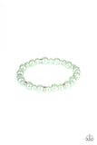 Powder and Pearls - Green Bracelet - Paparazzi Accessories Bracelet Bedazzle Me Pretty Mobile Fashion Boutique