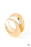 Power Curves - Gold Earrings - Paparazzi Accessories Earrings Bedazzle Me Pretty Mobile Fashion Boutique