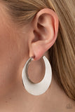 Power Curves - Silver Earrings - Paparazzi Accessories Earrings Bedazzle Me Pretty Mobile Fashion Boutique