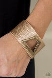 Power Play - Brass Bracelet - Paparazzi Accessories Bracelet Bedazzle Me Pretty Mobile Fashion Boutique