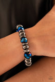 Power Pose - Blue Bracelet - Paparazzi Accessories Bracelet FS-Bedazzle Me Pretty Mobile Fashion Boutique