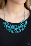 Powerful Prowl - Blue Necklace - Paparazzi Accessories Necklace Bedazzle Me Pretty Mobile Fashion Boutique