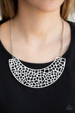 Powerful Prowl - White Necklace - Paparazzi Accessories Necklace Bedazzle Me Pretty Mobile Fashion Boutique