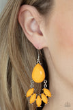 POWERHOUSE Call - Orange Earrings - Paparazzi Accessories Earrings Bedazzle Me Pretty Mobile Fashion Boutique
