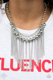 Powerhouse Prowl - Silver Necklace - Paparazzi Accessories Necklace Bedazzle Me Pretty Mobile Fashion Boutique