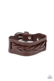 Practical Pioneer - Brown Bracelet - Paparazzi Accessories Bracelet FS-Bedazzle Me Pretty Mobile Fashion Boutique