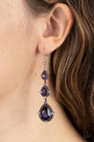 Prague Princess - Purple Earrings - Paparazzi Accessories Earrings Bedazzle Me Pretty Mobile Fashion Boutique