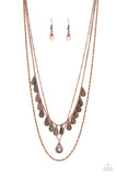 Prairie Dream - Copper Necklace - Paparazzi Accessories Necklace Bedazzle Me Pretty Mobile Fashion Boutique
