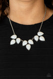Prairie Fairytale - White Necklace - Paparazzi Accessories Necklace Bedazzle Me Pretty Mobile Fashion Boutique