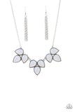 Prairie Fairytale - White Necklace - Paparazzi Accessories Necklace Bedazzle Me Pretty Mobile Fashion Boutique