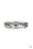 Prairie Musical - Red Bracelet - Paparazzi Accessories Bracelet Bedazzle Me Pretty Mobile Fashion Boutique