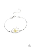 Prairie Paradise - White Bracelet - Paparazzi Accessories Bracelet Bedazzle Me Pretty Mobile Fashion Boutique