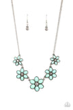 Prairie Party - Green Necklace - Paparazzi Accessories Necklace Bedazzle Me Pretty Mobile Fashion Boutique