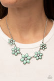 Prairie Party - Green Necklace - Paparazzi Accessories Necklace Bedazzle Me Pretty Mobile Fashion Boutique