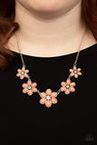 Prairie Party - Orange Necklace - Paparazzi Accessories Necklace Bedazzle Me Pretty Mobile Fashion Boutique