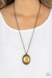 Prairie Passion - Orange Necklace - Paparazzi Accessories Necklace Bedazzle Me Pretty Mobile Fashion Boutique