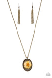 Prairie Passion - Orange Necklace - Paparazzi Accessories Necklace Bedazzle Me Pretty Mobile Fashion Boutique