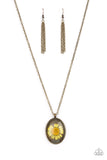 Prairie Passion - Yellow Necklace - Paparazzi Accessories Necklace Bedazzle Me Pretty Mobile Fashion Boutique