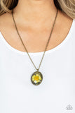 Prairie Passion - Yellow Necklace - Paparazzi Accessories Necklace Bedazzle Me Pretty Mobile Fashion Boutique