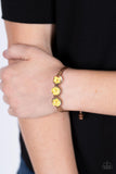 Prairie Persuasion - Yellow Bracelet - Paparazzi Accessories Bracelet Bedazzle Me Pretty Mobile Fashion Boutique