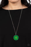 Prairie Picnic - Green Necklace - Paparazzi Accessories Necklace Bedazzle Me Pretty Mobile Fashion Boutique
